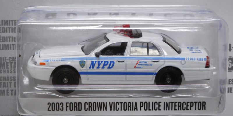 画像: 2019 GREENLIGHT HOLLYWOOD SERIES 23 【2003 FORD CROWN VICTORIA POLICE INTERCEPTOR (NYPD)】 WHITE/RR (QUANTICO) 