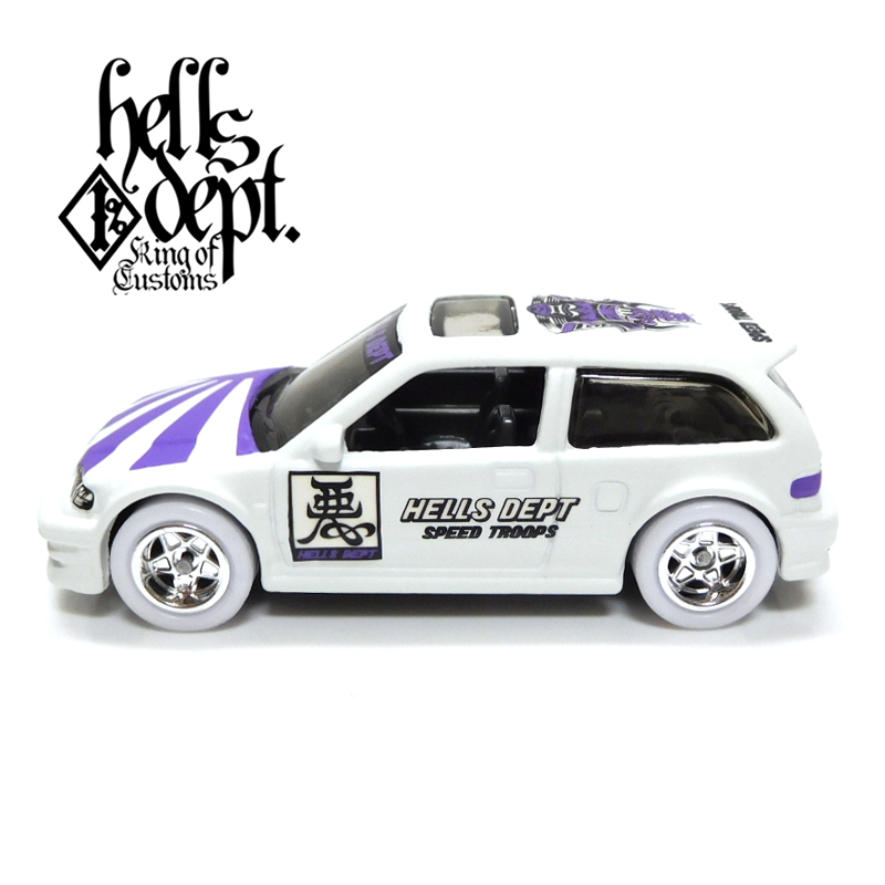 画像: HELLS DEPT 2019 - JDC13 【'90 HONDA CIVIC EF "KANJO" (カスタム完成品)】WHITE/RR（送料サービス適用外）