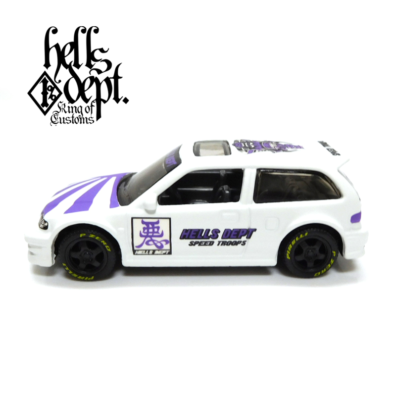 画像: HELLS DEPT 2019 - JDC13 【'90 HONDA CIVIC EF "KANJO" (カスタム完成品)】WHITE/RR（送料サービス適用外）