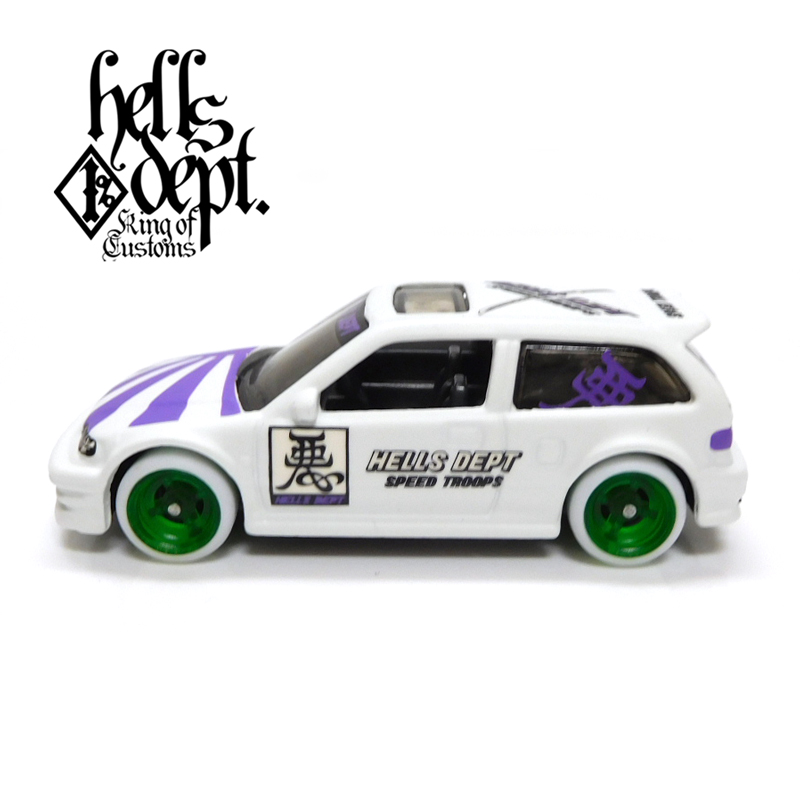 画像: HELLS DEPT 2019 - JDC13 【'90 HONDA CIVIC EF "KANJO" (カスタム完成品)】WHITE/RR（送料サービス適用外）