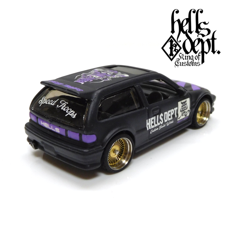 画像: HELLS DEPT 2019 - JDC13 【'90 HONDA CIVIC EF "KANJO" (カスタム完成品)】BLACK/RR(CHASE)（送料サービス適用外）