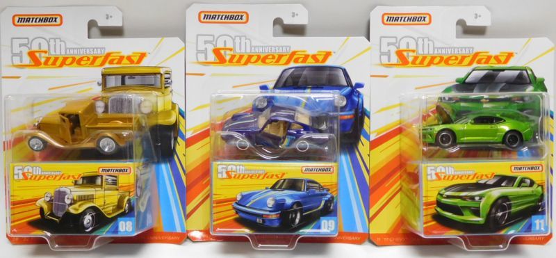 画像: 2019 MATCHBOX SUPERFAST 50th ANNIVERSARY 【Bアソート 5種セット】'65 VW TYPE 3 FASTBACK/'80 PORSCHE 911 TURBO/'17 CHEVY CAMARO/'32 FORD PICKUP/BLUE SHARK