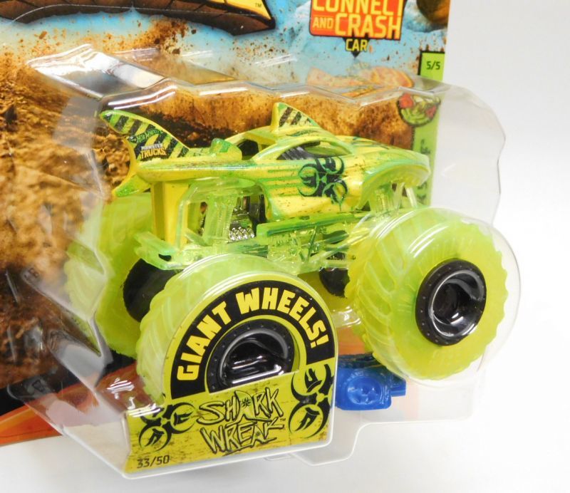 画像: 2019 HW MONSTER TRUCKS! 【SHARK WREAK】 YELLOW (includes CONNECT AND CRASH CAR)(SICK STUFF)