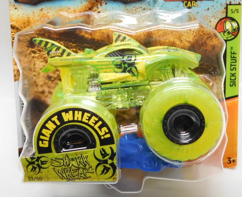 画像: 2019 HW MONSTER TRUCKS! 【SHARK WREAK】 YELLOW (includes CONNECT AND CRASH CAR)(SICK STUFF)