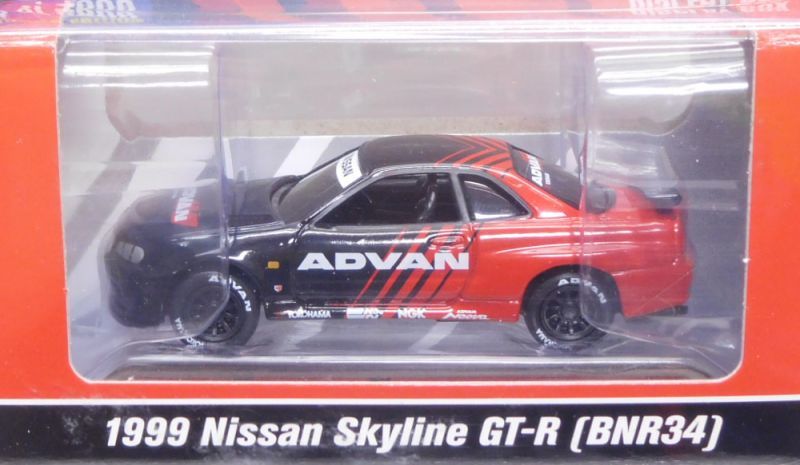 画像: 2019 JOHNNY LIGHTNING "MIJO EXCLUSIVE" 【"ADVAN" 1999 NISSAN SKYLINE GT-R (BNR34)】BLACK-RED/RR(予約不可）