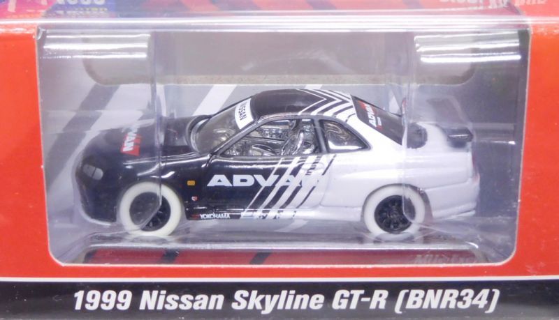 画像: 2019 JOHNNY LIGHTNING "MIJO EXCLUSIVE" 【"ADVAN" 1999 NISSAN SKYLINE GT-R (BNR34)】WHITE/RR(WHITE LIGHTNING) (予約不可）