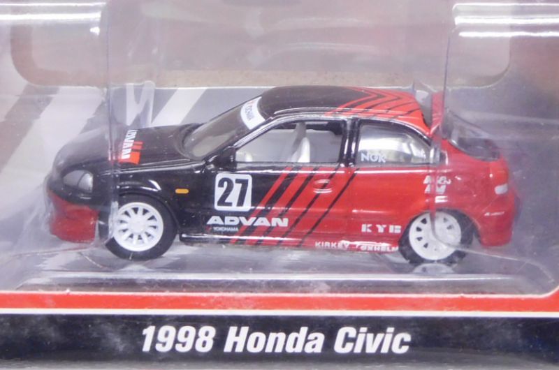 画像: 2019 JOHNNY LIGHTNING "MIJO EXCLUSIVE" 【"ADVAN" 1998 HONDA CIVIC】BLACK-RED/RR(予約不可）