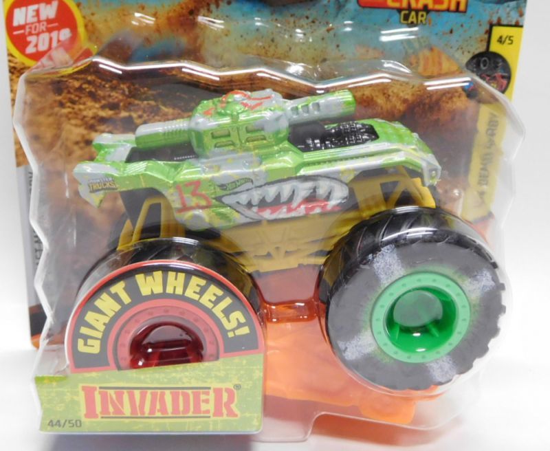 画像: 2019 HW MONSTER TRUCKS! 【INVADER】 LT.GRAY (includes CONNECT AND CRASH CAR)