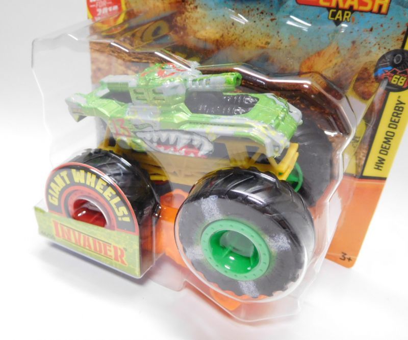 画像: 2019 HW MONSTER TRUCKS! 【INVADER】 LT.GRAY (includes CONNECT AND CRASH CAR)