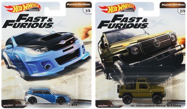 画像: 2019 HW PREMIUM FAST & FURIOUS 【Dアソート"FURIOUS OFF-ROAD" (5種セット）】IMPREZA WRX STI/Land Rover Defender 110 Hard Top(NEW CAST)/91 Mercedes-Benz G-Class(NEW CAST)/67 Off Road Camaro(NEW CAST)/HUMMER H1(NEW CAST)