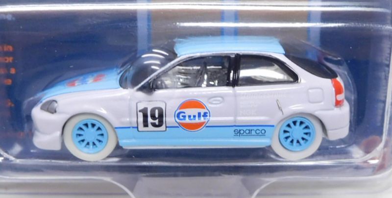 画像: 2019 JOHNNY LIGHTNING "MIJO EXCLUSIVE" 【"GULF" 1998 HONDA CIVIC】WHITE/RR(WHITE LIGHTNING)(予約不可）