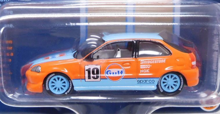 画像: 2019 JOHNNY LIGHTNING "MIJO EXCLUSIVE" 【"GULF" 1998 HONDA CIVIC】LT.BLUE-ORANGE/RR(予約不可）