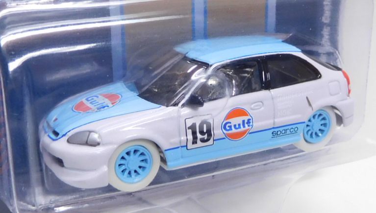 画像: 2019 JOHNNY LIGHTNING "MIJO EXCLUSIVE" 【"GULF" 1998 HONDA CIVIC】WHITE/RR(WHITE LIGHTNING)(予約不可）