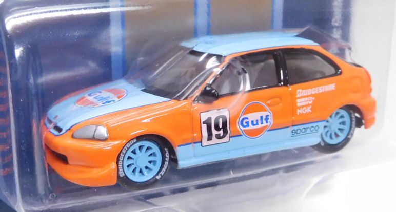 画像: 2019 JOHNNY LIGHTNING "MIJO EXCLUSIVE" 【"GULF" 1998 HONDA CIVIC】LT.BLUE-ORANGE/RR(予約不可）