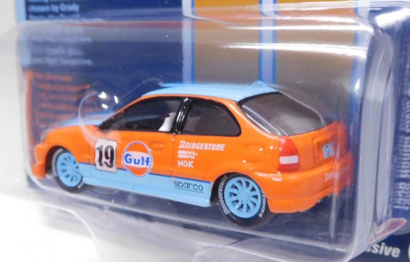 画像: 2019 JOHNNY LIGHTNING "MIJO EXCLUSIVE" 【"GULF" 1998 HONDA CIVIC】LT.BLUE-ORANGE/RR(予約不可）