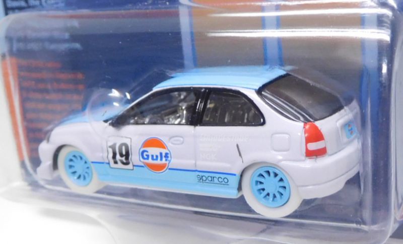 画像: 2019 JOHNNY LIGHTNING "MIJO EXCLUSIVE" 【"GULF" 1998 HONDA CIVIC】WHITE/RR(WHITE LIGHTNING)(予約不可）