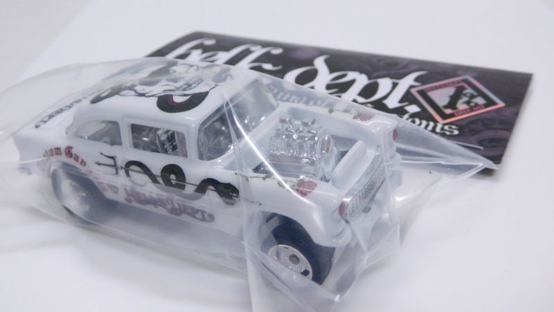 画像: HELLS DEPT 2019 - JDC13 【'55 CHEVY BEL AIR GASSER (カスタム完成品)】 WHITE(SKULL)/RR（送料サービス適用外）