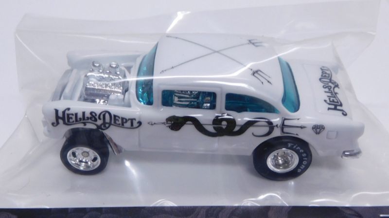 画像: HELLS DEPT 2019 - JDC13 【'55 CHEVY BEL AIR GASSER (カスタム完成品)】 WHITE(トライデント)/RR（送料サービス適用外）