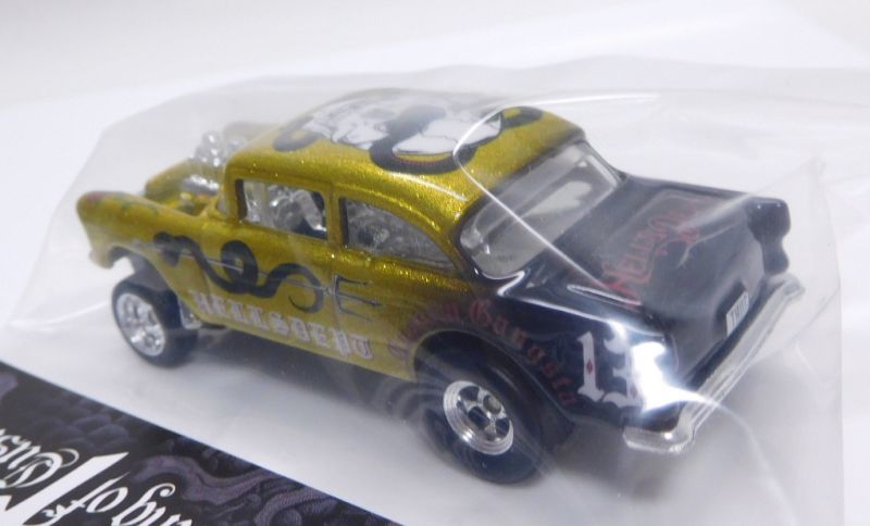 画像: HELLS DEPT 2019 - JDC13 【'55 CHEVY BEL AIR GASSER (カスタム完成品)】 MET.YELLOW(SKULL)/RR（送料サービス適用外）