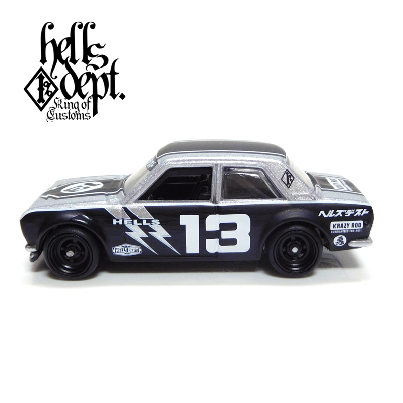 画像: 【ご予約】PRE-ORDER - HELLS DEPT 2019 【"HELLS DEPT 9th ANNIVERSARY MODEL Vol.2" DATSUN 510 (カスタム完成品)(20台限定）】SILVER/RR（送料サービス適用外）(LEGOカスタムミニフィグ付）(11月上旬頃入荷予定）