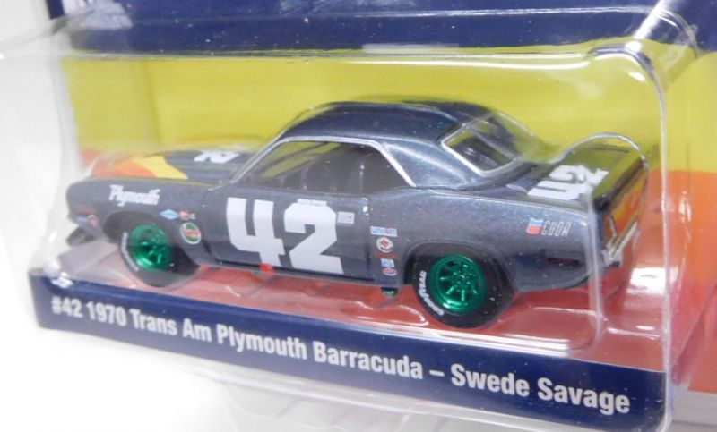 画像: 2019 GREENLIGHT "ACME EXCLUSIVE" 【#42 1970 TRANS AM PLYMOUTH BARRACUDA - SWEDE SAVAGE】DK.BLUE/RR(GREEN MACHINE)