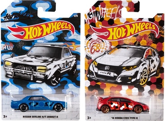 画像: 2020 HW AUTO MOTIVE "URBAN CAMO" 【5種セット】NISSAN SKYLINE H/T 2000GT-X/'16 HONDA CIVIC TYPE R/'10 FORD SHELBY GT500 SUPER SNAKE/'18 CAMARO SS/'68 EL CAMINO