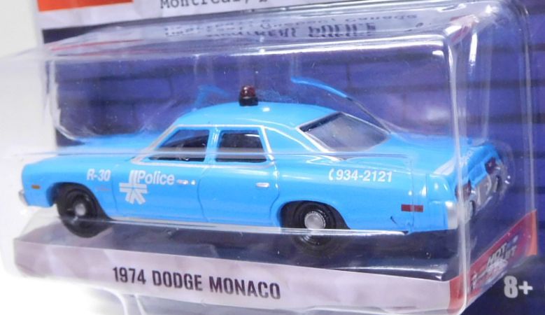 画像: 2019 GREENLIGHT HOT PURSUIT S32 【1974 DODGE MONACO】 LT.BLUE/RR (MONTREAL POLICE)