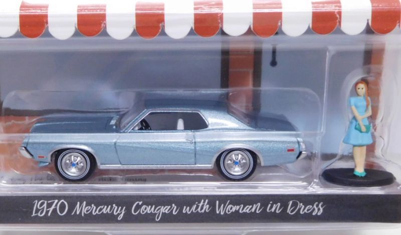 画像: 2019 GREENLIGHT THE HOBBY SHOP S7 【1970 MERCURY COUGAR with WOMAN IN DRESS】 SILVERBLUE/RR