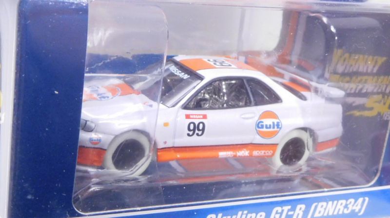 画像: 2019 JOHNNY LIGHTNING "MIJO EXCLUSIVE" 【"GULF" 1999 NISSAN SKYLINE GT-R (BNR34)】WHITE/RR(WHITE LIGHTNING）