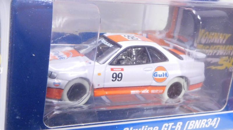 画像: 2019 JOHNNY LIGHTNING "MIJO EXCLUSIVE" 【"GULF" 1999 NISSAN SKYLINE GT-R (BNR34)】WHITE/RR(WHITE LIGHTNING）