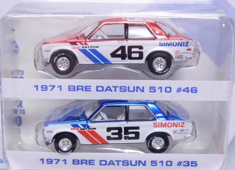 画像: 2019 GREENLIGHT MIJO EXCLUSIVE CHROME EDITION 【"BRE DATSUN 46/35" 1971 BRE DATSUN 510】RED CHROME-BLUE CHROME/RR