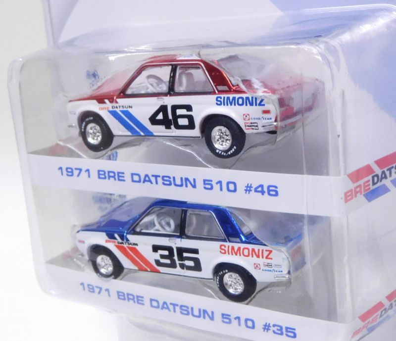 画像: 2019 GREENLIGHT MIJO EXCLUSIVE CHROME EDITION 【"BRE DATSUN 46/35" 1971 BRE DATSUN 510】RED CHROME-BLUE CHROME/RR