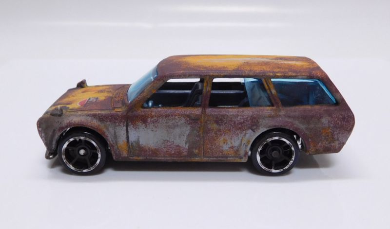 画像: 【売上全額寄付】ONE WORLD CUSTOM GARAGE "TIGER HOLE PROJECT" 【'71 DATSUN BLUEBIRD 510 WAGON (カスタム完成品）】 サビ-YELLOW (売上金全額を台風19号災害義援金に寄付致します）（送料サービス適用外） 