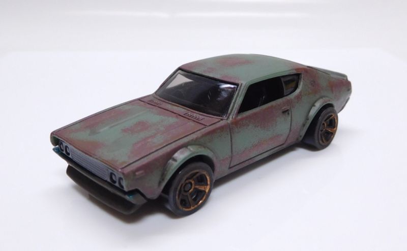 画像: 【売上全額寄付】ONE WORLD CUSTOM GARAGE "TIGER HOLE PROJECT" 【NISSAN SKYLINE H/T 2000GT-R(ケンメリ） (カスタム完成品）】 サビ-GREEN (売上金全額を台風19号災害義援金に寄付致します）（送料サービス適用外） 