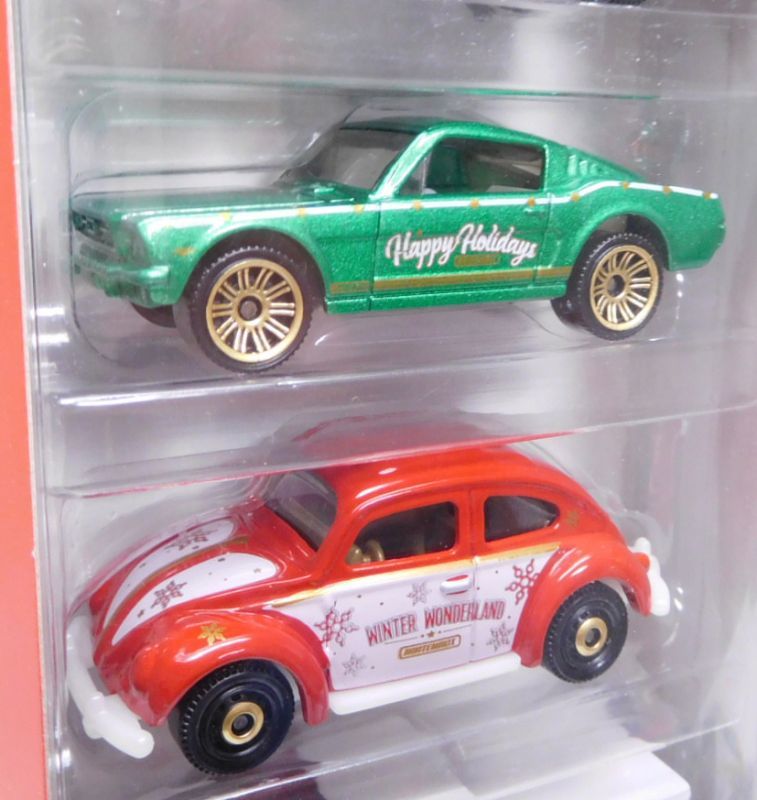 画像: 2019 MATCHBOX 5PACK 【HAPPY HOLIDAYS】'64 Austin Mini Cooper/'65 Mustang GT/'62 VW Beetle/Ford F-150 Lightning/MBX 4x4 (予約不可）