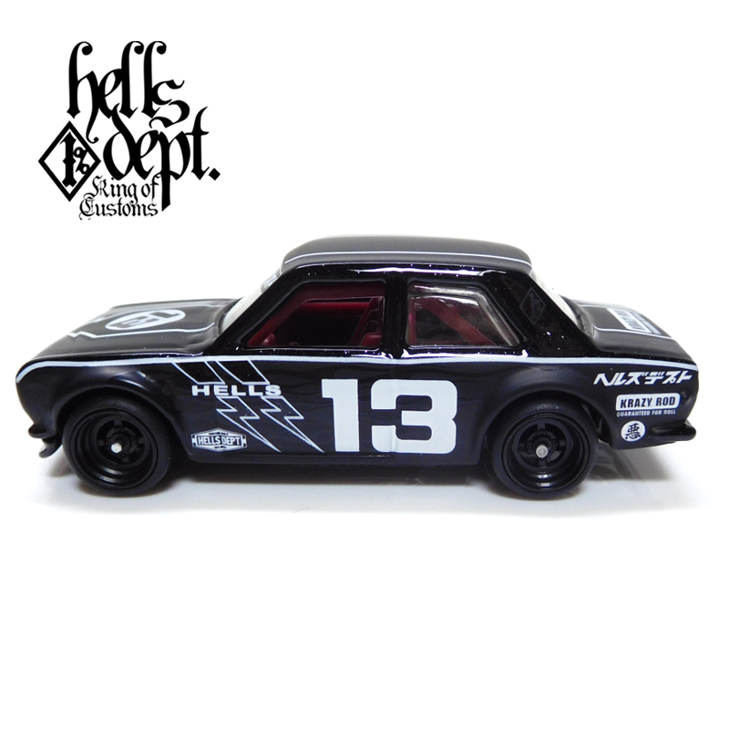 画像: HELLS DEPT 2019 【"HELLS DEPT 9th ANNIVERSARY MODEL Vol.3" DATSUN 510 (カスタム完成品)(20台限定）】FLAT BLACK/RR（送料サービス適用外）