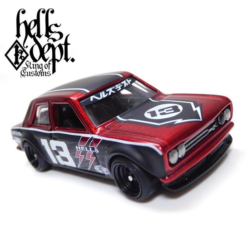 画像: HELLS DEPT 2019 【"HELLS DEPT 9th ANNIVERSARY MODEL Vol.4" DATSUN 510 (カスタム完成品)(20台限定）】MET.RED/RR（送料サービス適用外）