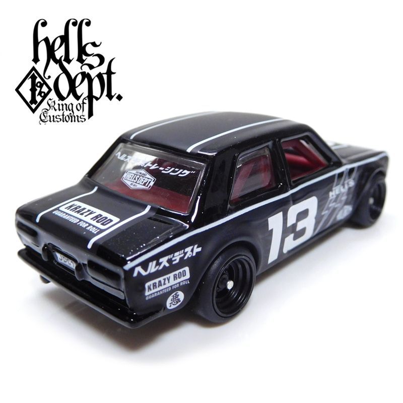 画像: HELLS DEPT 2019 【"HELLS DEPT 9th ANNIVERSARY MODEL Vol.3" DATSUN 510 (カスタム完成品)(20台限定）】FLAT BLACK/RR（送料サービス適用外）