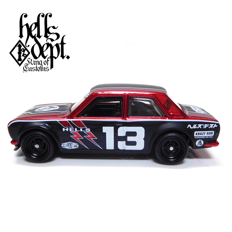 画像: HELLS DEPT 2019 【"HELLS DEPT 9th ANNIVERSARY MODEL Vol.4" DATSUN 510 (カスタム完成品)(20台限定）】MET.RED/RR（送料サービス適用外）