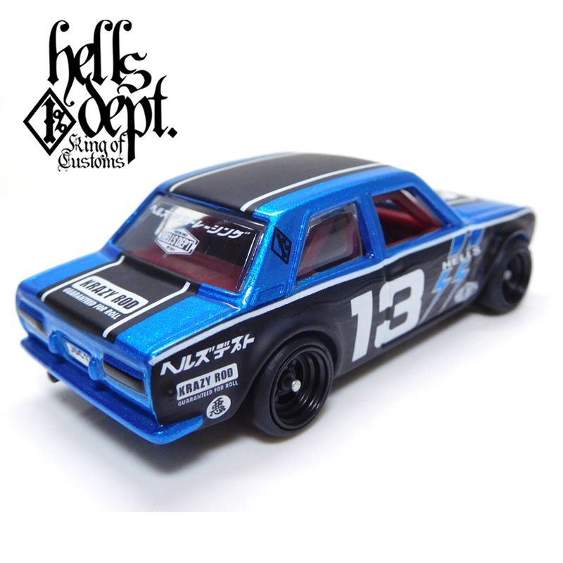 画像: HELLS DEPT 2019 【"HELLS DEPT 9th ANNIVERSARY MODEL Vol.6" DATSUN 510 (カスタム完成品)(20台限定）】MET.BLUE/RR（送料サービス適用外）