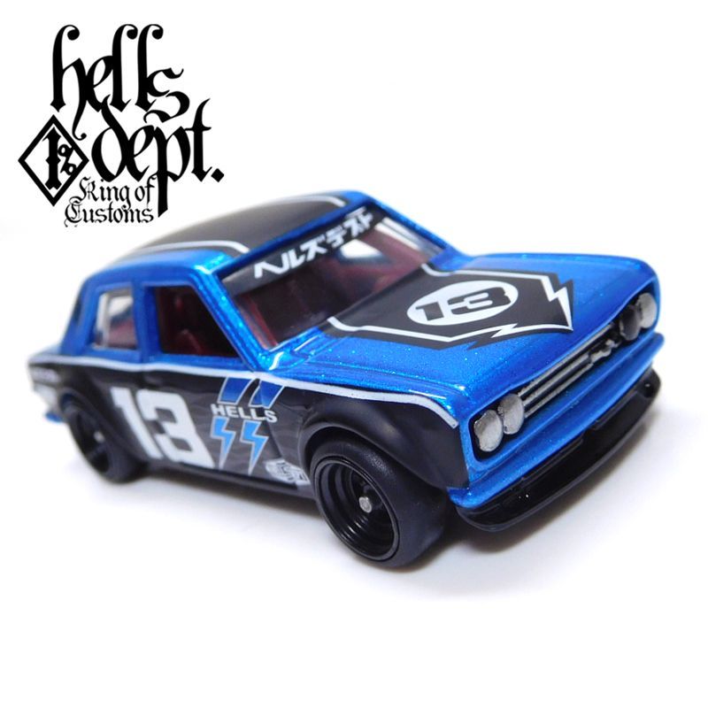 画像: HELLS DEPT 2019 【"HELLS DEPT 9th ANNIVERSARY MODEL Vol.6" DATSUN 510 (カスタム完成品)(20台限定）】MET.BLUE/RR（送料サービス適用外）