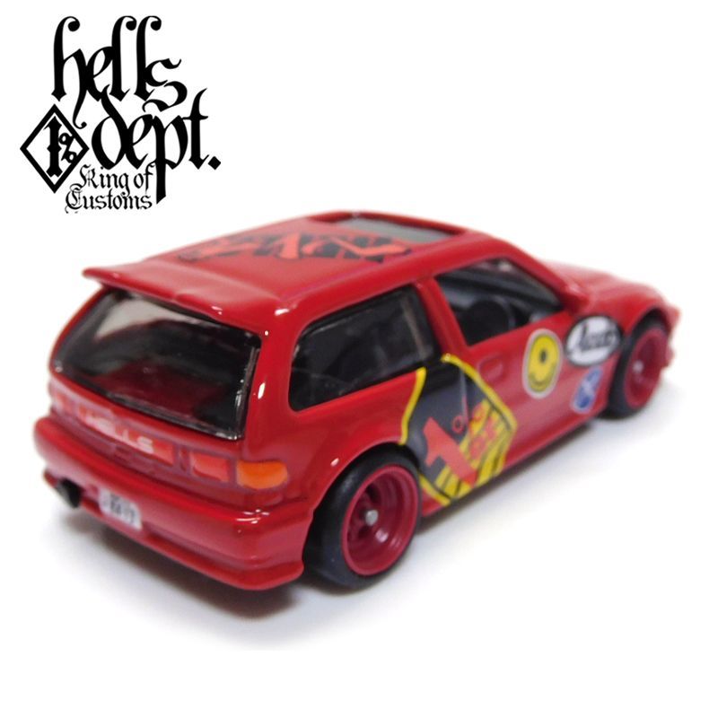 画像: HELLS DEPT 2019 - JDC13 【"ヘルズ" '90 HONDA CIVIC EF (カスタム完成品)】RED/RR(MYSTERY PACKAGE)（送料サービス適用外）