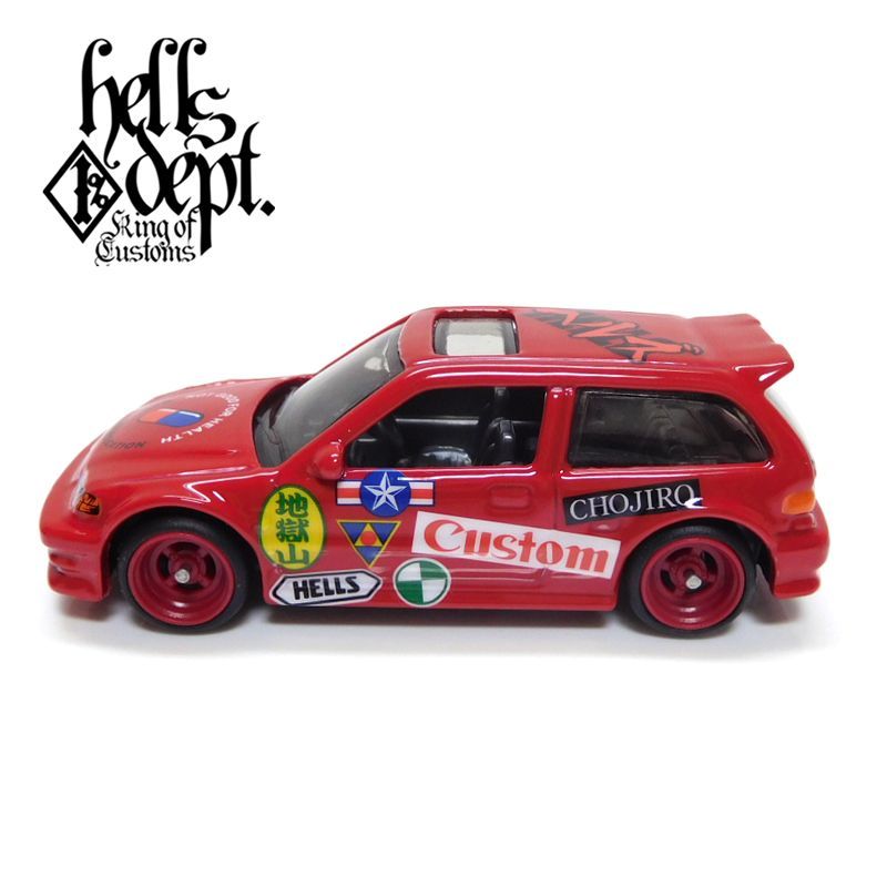 画像: HELLS DEPT 2019 - JDC13 【"ヘルズ" '90 HONDA CIVIC EF (カスタム完成品)】RED/RR(MYSTERY PACKAGE)（送料サービス適用外）