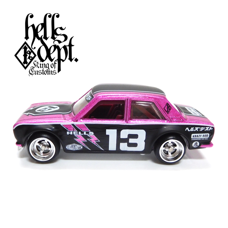 画像: HELLS DEPT 2020 【"HELLS DEPT 9th ANNIVERSARY MODEL Vol.7" DATSUN 510 (カスタム完成品)(10台限定）】PINK/RR（送料サービス適用外）