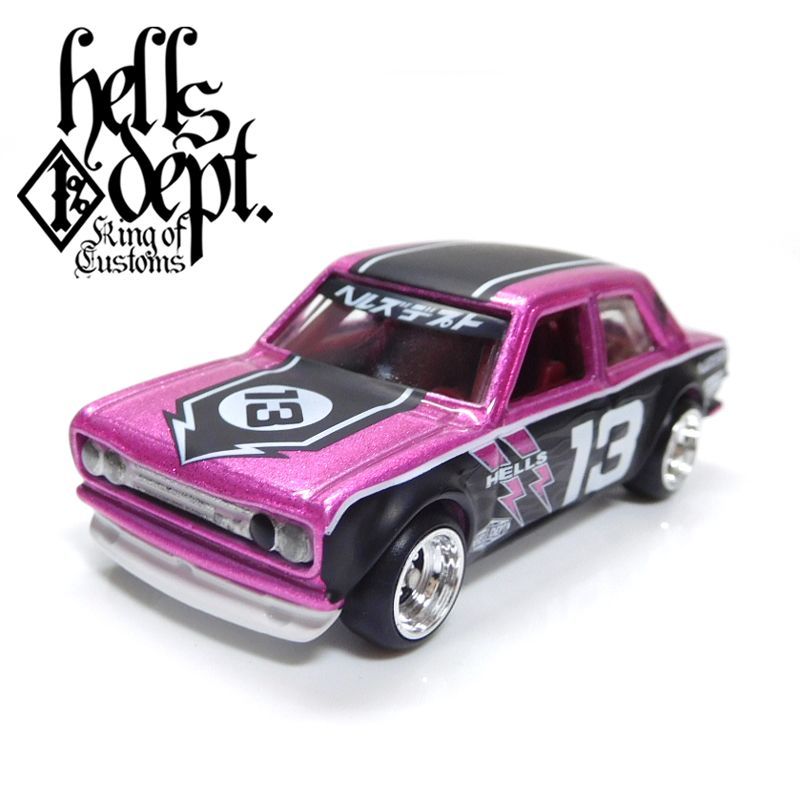 画像: HELLS DEPT 2020 【"HELLS DEPT 9th ANNIVERSARY MODEL Vol.7" DATSUN 510 (カスタム完成品)(10台限定）】PINK/RR（送料サービス適用外）