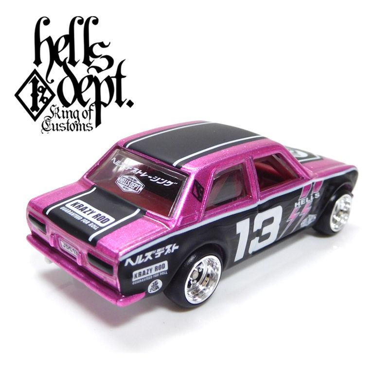 画像: HELLS DEPT 2020 【"HELLS DEPT 9th ANNIVERSARY MODEL Vol.7" DATSUN 510 (カスタム完成品)(10台限定）】PINK/RR（送料サービス適用外）