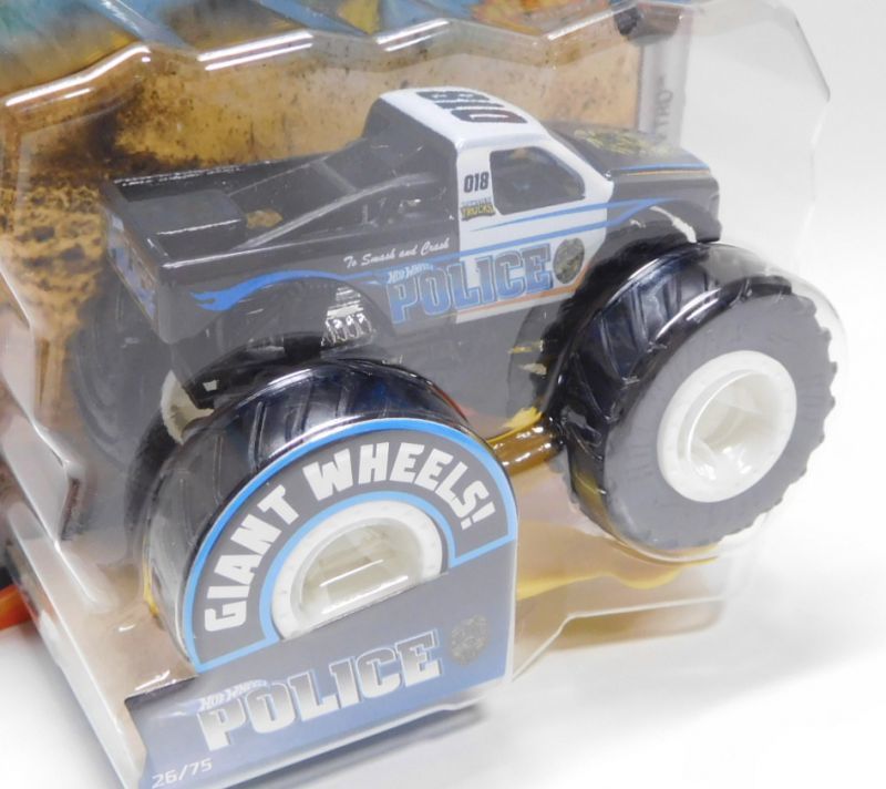 画像: 2020 HW MONSTER TRUCKS! 【HOT WHEELS POLICE】 BLACK-WHITE (includes CRUSHABLE CAR)(予約不可）