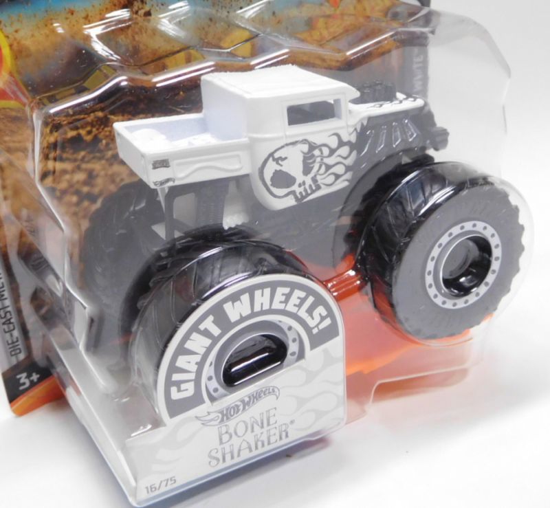 画像: 2020 HW MONSTER TRUCKS! 【BONE SHAKER】 FLAT WHITE-BLACK(includes CRUSHABLE CAR)(予約不可）