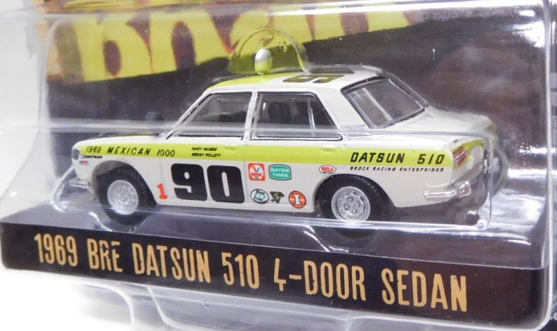 画像: 2020 GREENLIGHT VINTAGE AD CARS S1【1969 BRE DATSUN 510 4-DOOR SEDAN】 WHITE/RR 