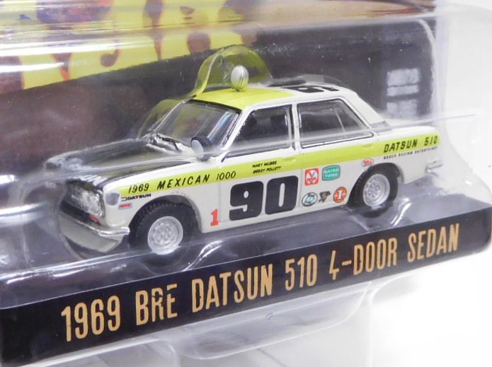 画像: 2020 GREENLIGHT VINTAGE AD CARS S1【1969 BRE DATSUN 510 4-DOOR SEDAN】 WHITE/RR 